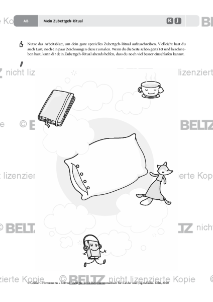 Ressourcenmalbuch: Mein Zubettgeh-Ritual