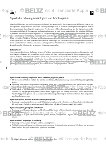 Bipolare Störungen: Signale der Erholungsbedürftigkeit und Erholungsziele