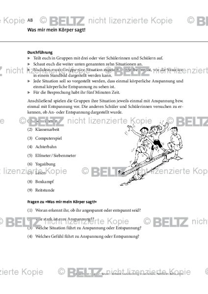 Sozialtraining: Was mir mein Körper sagt!