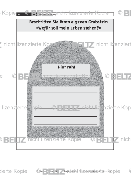 ACT bei Anorexia nervosa: Die Grabsteinübung