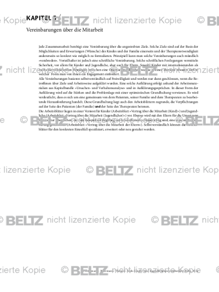 Kinder- und Jugendlichenpsychotherapie: Einleitung Vereinbarungen über die Mitarbeit