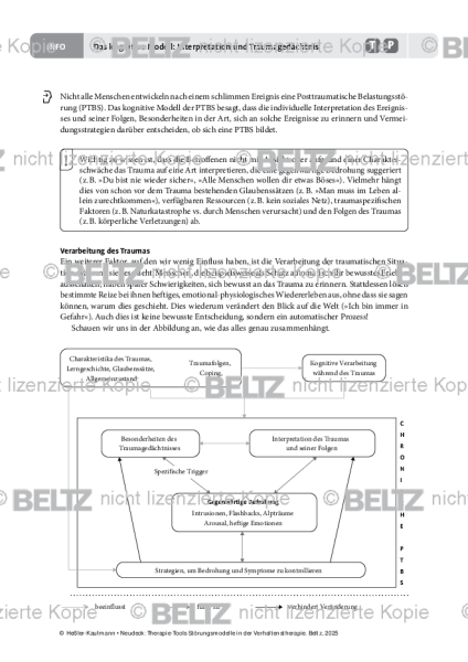 Störungsmodelle: Das kognitive Modell: Interpretation und Traumagedächtnis