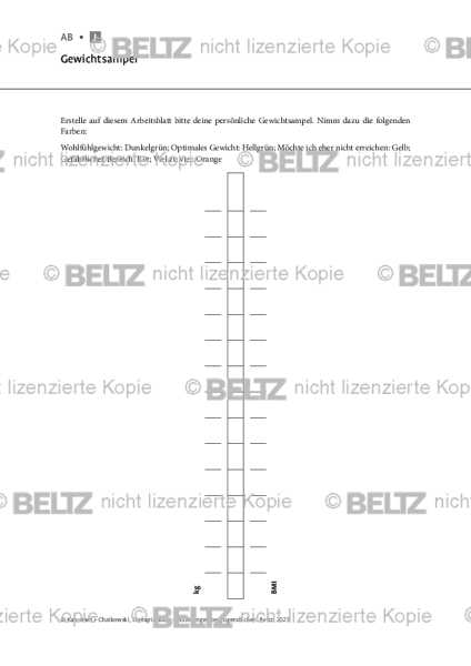 Essstörungen bei Jugendlichen: Gewichtsampel