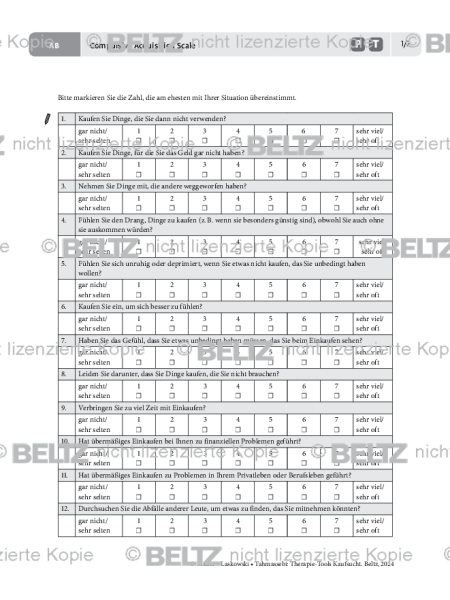 Kaufsucht: Compulsive Acquisition Scale