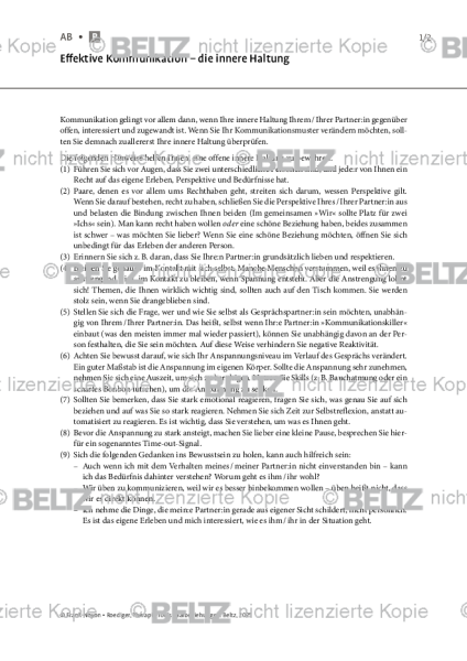 Paarbeziehungen: Effektive Kommunikation – die innere Haltung