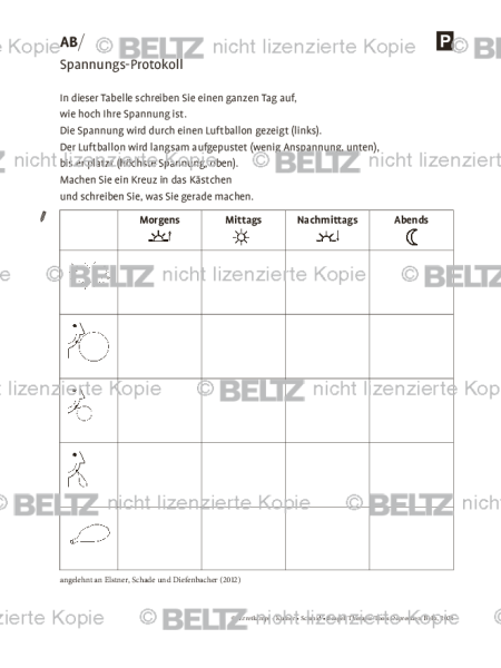 Depression und geistige Behinderung: Spannungs-Protokoll