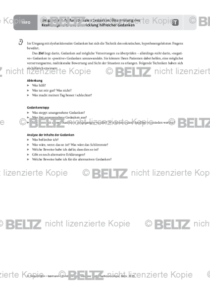 Psychoonkologie: Umgang mit dysfunktionalen Gedanken