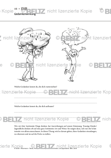 Depression: Gedankenwirkung