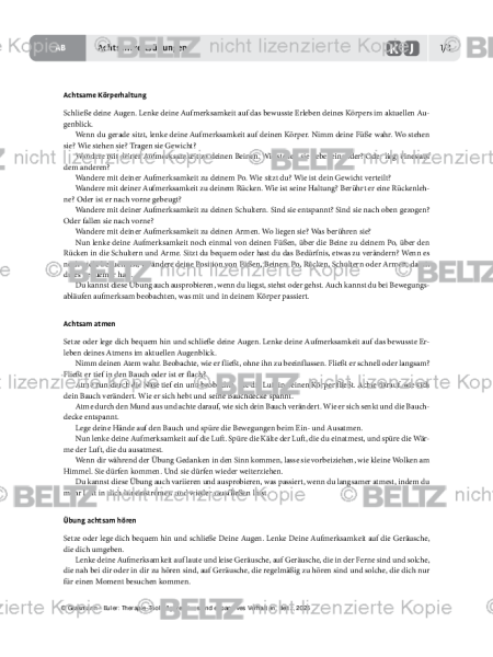 Aggression: Achtsamkeitsübungen