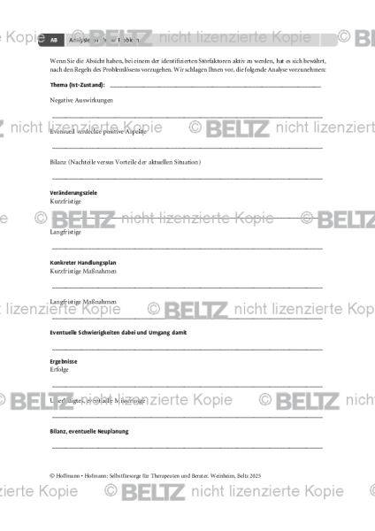 Selbstfürsorge: Analysieren Sie Ihr Problem