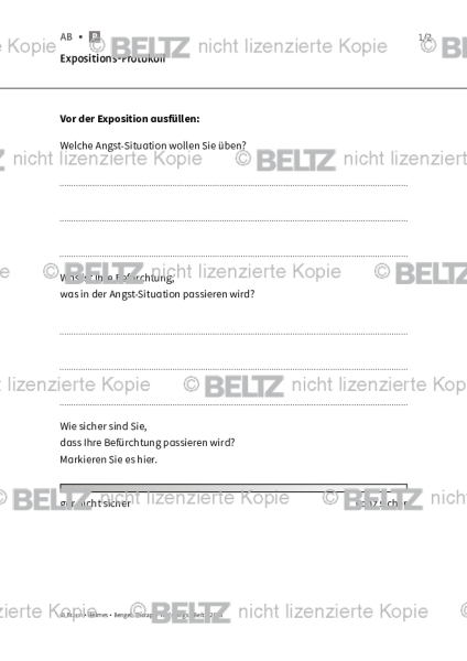 Angst und geistige Behinderung: Expositions-Protokoll