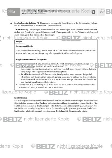 Grundhaltungen der Sokratischen Gesprächsführung: Ressourcenaufdecker