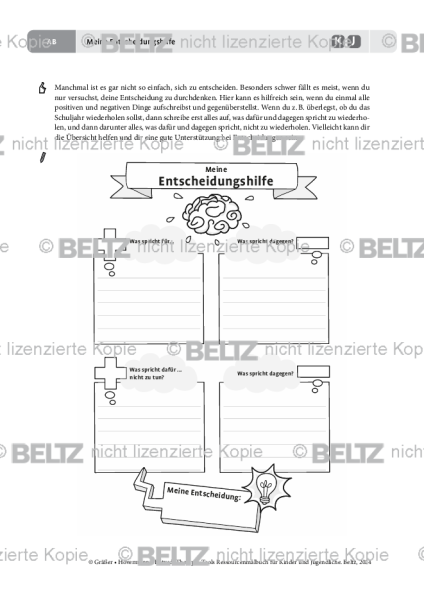 Ressourcenmalbuch: Meine Entscheidungshilfe