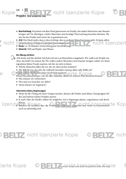 Soziale Kompetenz für Kinder: Projekt: Da staunst du