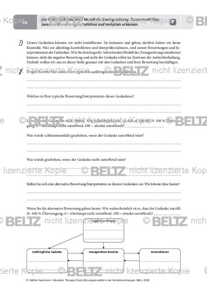 Störungsmodelle: Das kognitiv-behaviorale Modell der Zwangsstörungen: Zusammenhänge erkennen