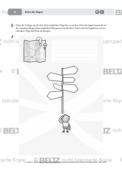 Ressourcenmalbuch: Wohin des Weges?