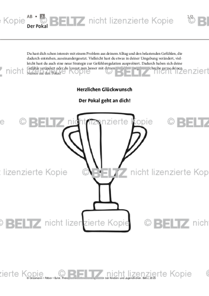 Emotionsregulation (K/J): Der Pokal