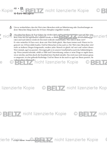 Psychosen: 10-Euro-Metapher