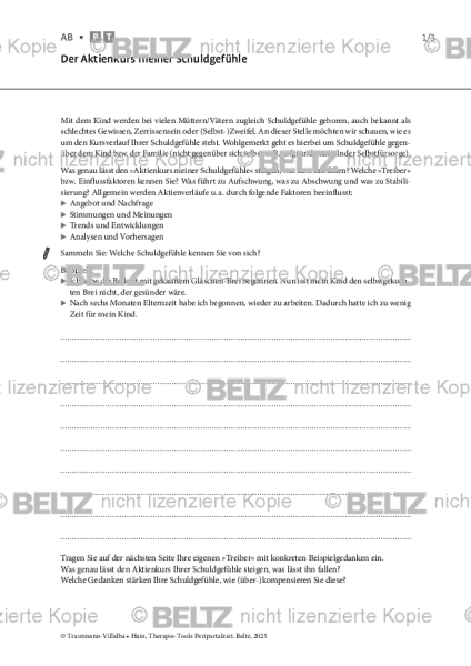 Peripartalzeit: Der Aktienkurs meiner Schuldgefühle