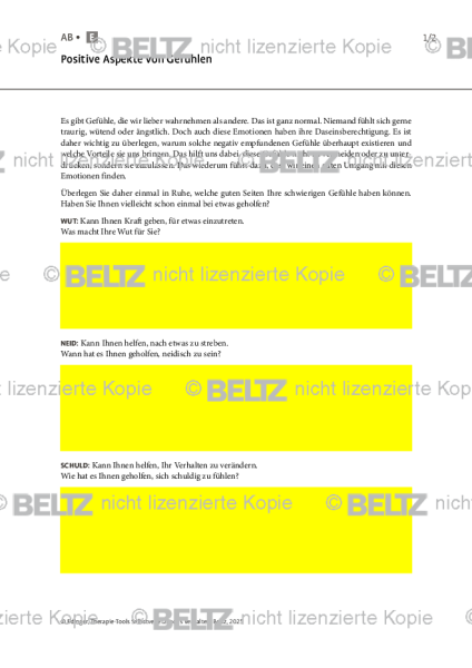 Selbstverletzendes Verhalten: Positive Aspekte von Gefühlen