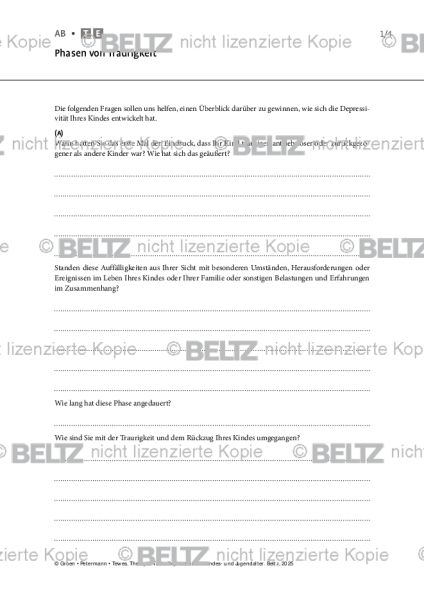 Depression: Phasen von Traurigkeit
