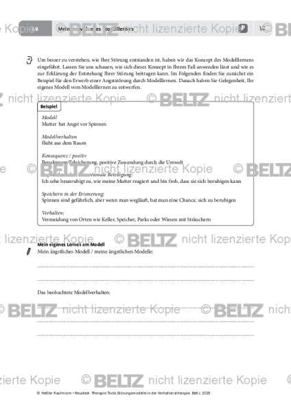 Störungsmodelle: Mein individuelles Modelllernen