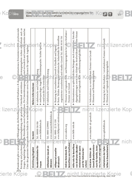 PTBS: Unterstützungsangebote für Betroffene von Gewalt/Straftaten
