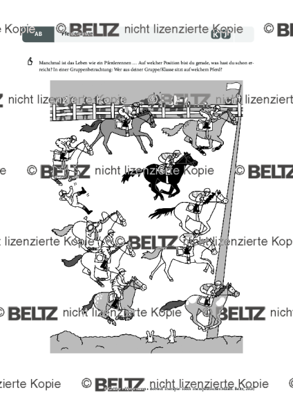 Therapeutisches Malen: Pferderennen