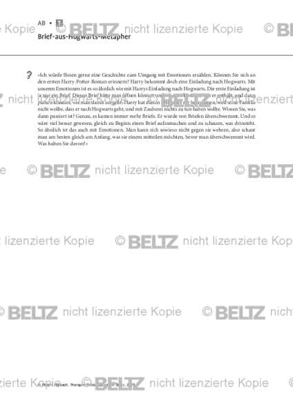 Psychosen: Brief-aus-Hogwarts-Metapher