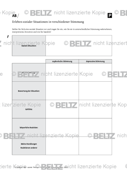 Bipolare Störungen: Erleben sozialer Situationen in verschiedener Stimmung