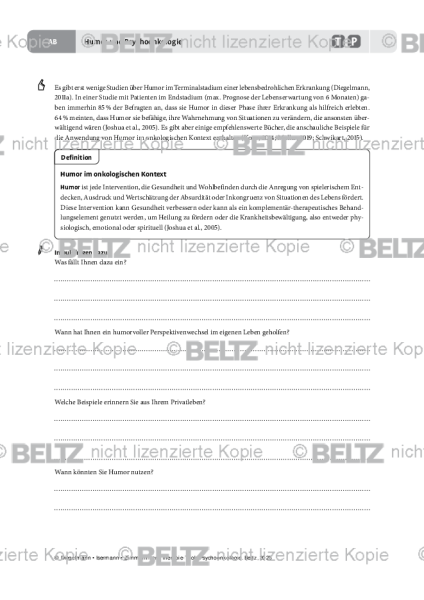 Psychoonkologie: Humor und Psychoonkologie