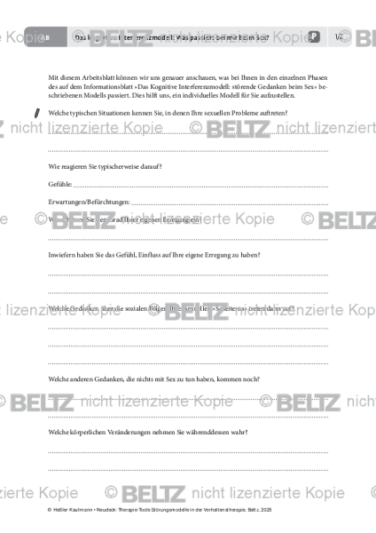 Störungsmodelle: Das kognitive Interferenzmodell: Was passiert bei mir beim Sex?