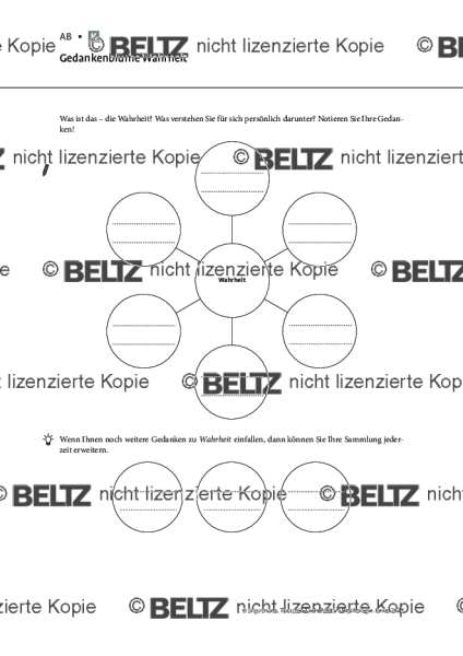 Positive Psychologie: Gedankenblume Wahrheit