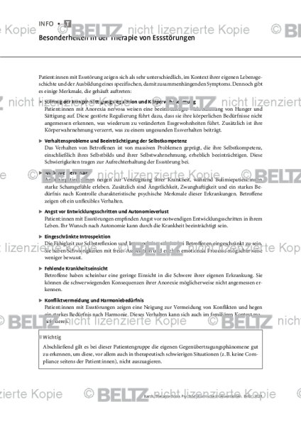 Psychodynamische Interventionen: Besonderheiten in der Therapie von Essstörungen