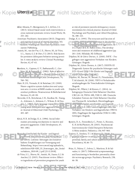 Aggression: Literatur