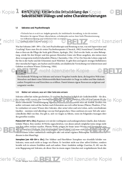 Einführung: Historische Entwicklung des Sokratischen Dialogs und seine Charakterisierungen