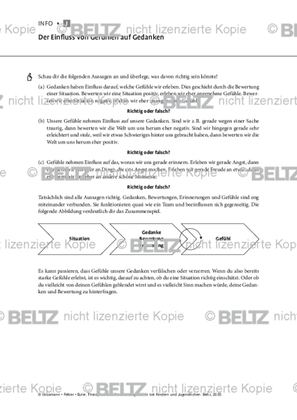 Emotionsregulation (K/J): Der Einfluss von Gefühlen auf Gedanken