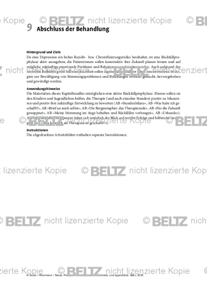 Depression: Einleitung Abschluss der Behandlung