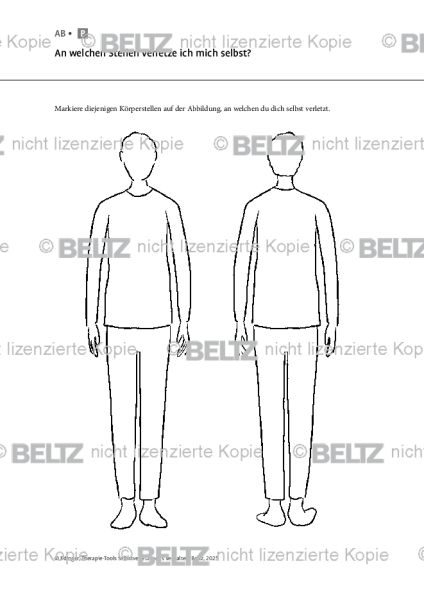 Selbstverletzendes Verhalten: An welchen Stellen verletze ich mich selbst?