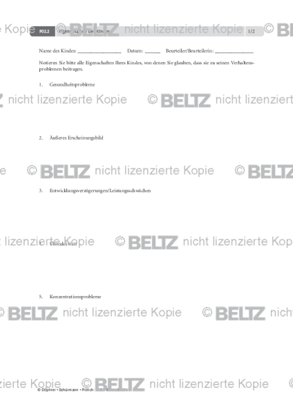 THOP: Eigenschaften des Kindes