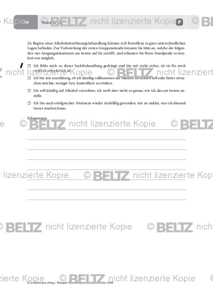 Gruppentherapie: Was will ich?