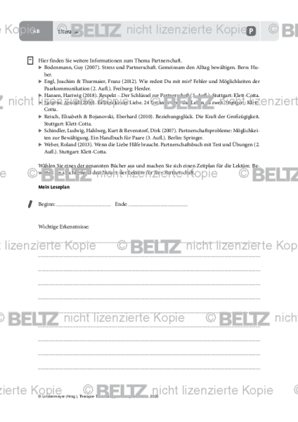 Gruppentherapie: Literatur zum Thema »Partnerschaft«