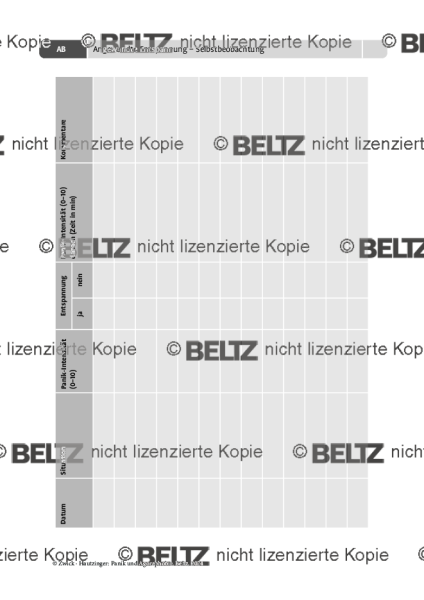 Panik und Agoraphobie: Angewandte Entspannung – Selbstbeobachtung