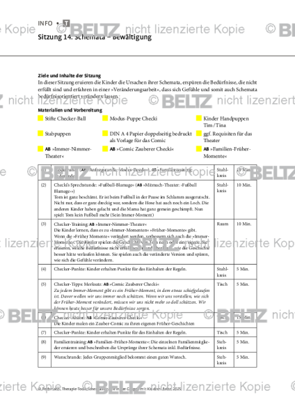 Schematherapie in Gruppe: Sitzung 14: Schemata – Bewältigung