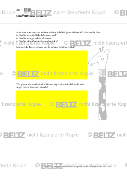 Körperbildstörungen bei Kindern und Jugendlichen: Giraffenstarke Sprache