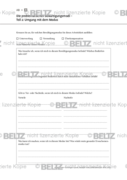 Schematherapie: Die problematischen Bewältigungsmodi – Teil 2: Umgang mit dem Modus