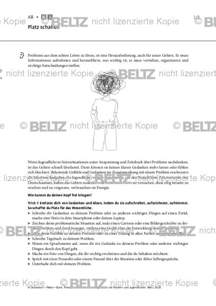 Emotionsregulation (K/J): Platz schaffen