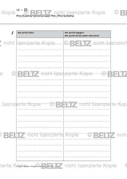 Psychosen: Pro-/Contra-Schema oder Pro-/Pro-Schema