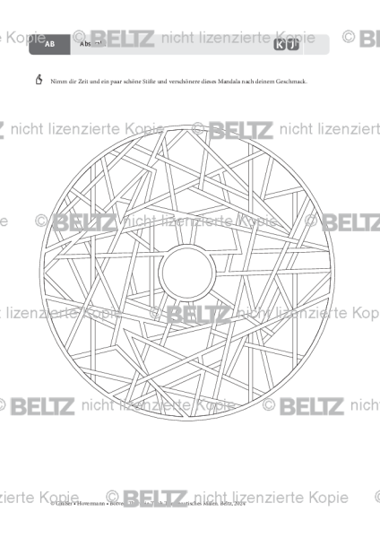 Therapeutisches Malen: Abstraktes Mandala 3