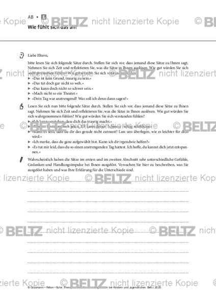 Emotionsregulation (K/J): Wie fühlt sich das an?